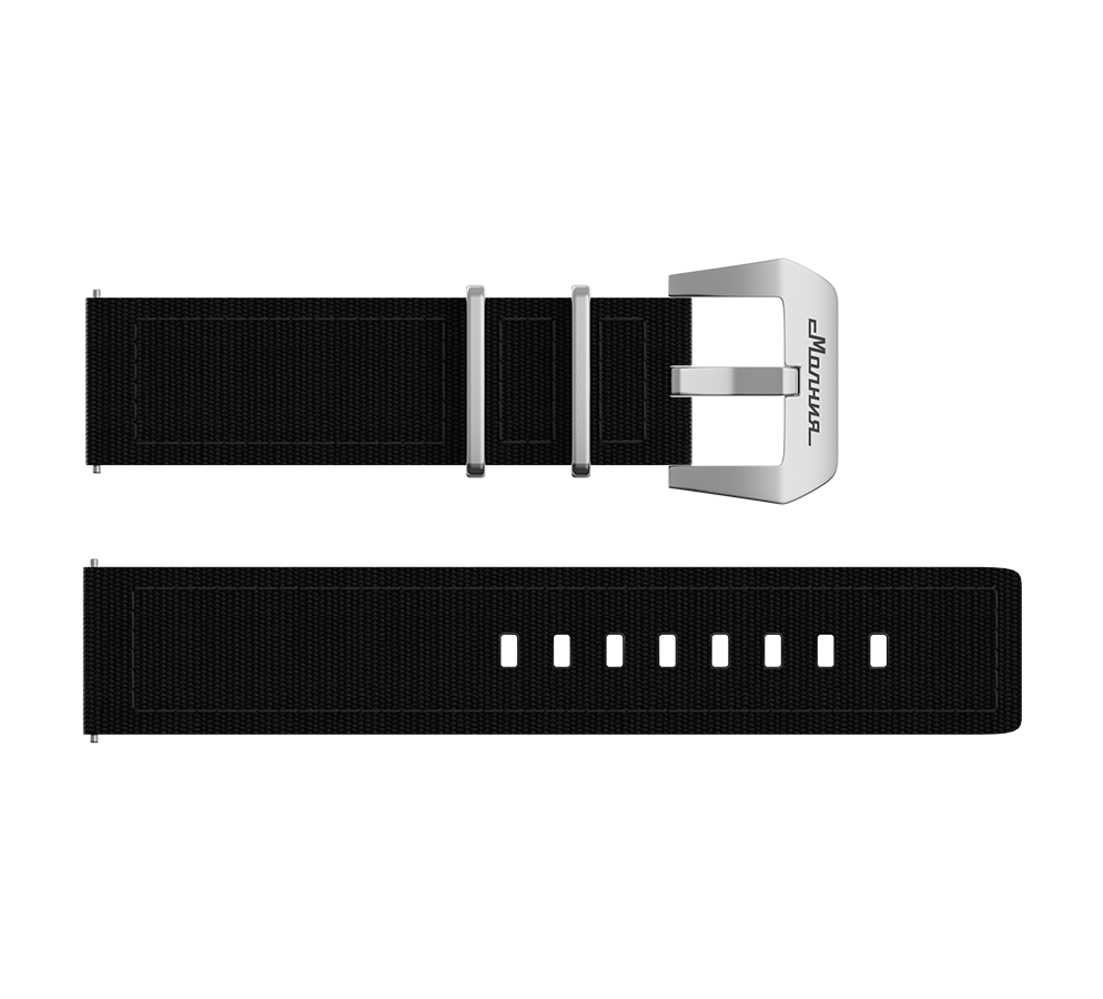 Energy, black, nylon, buckle-clasp.