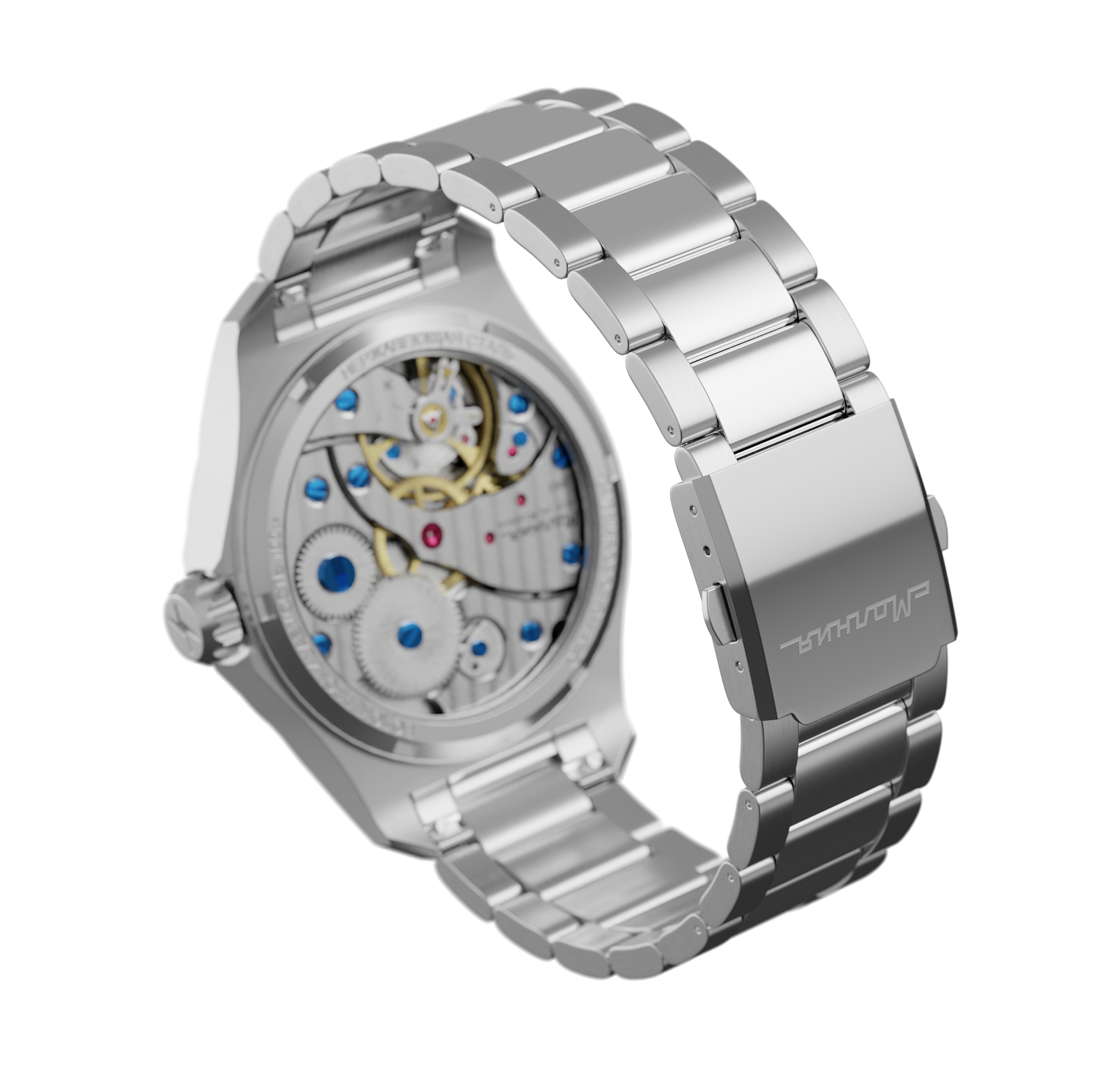 Stainless steel bracelet with end link, large links, 20 mm Grand