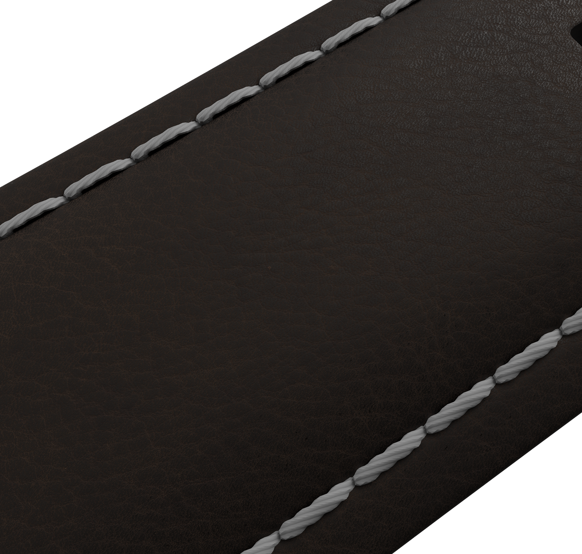 Dark brown nubuck genuine leather strap, quick-change system, military buckle