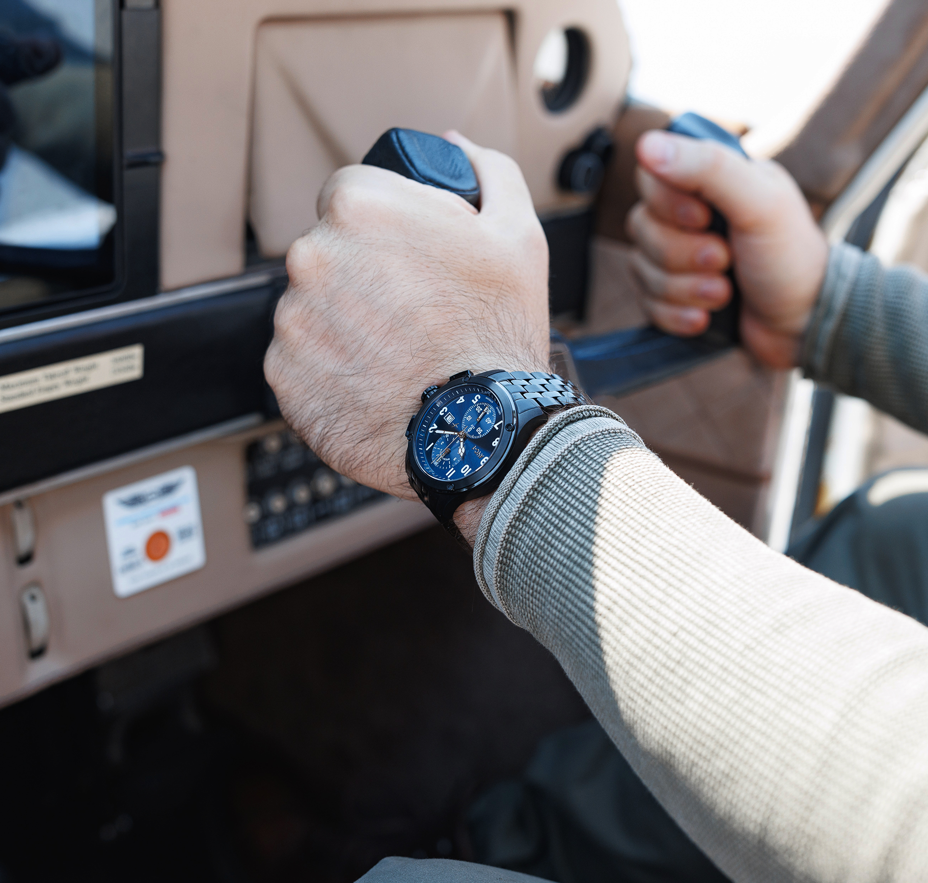 AChS-1 3520.D 44 mm quartz chronograph blue matt