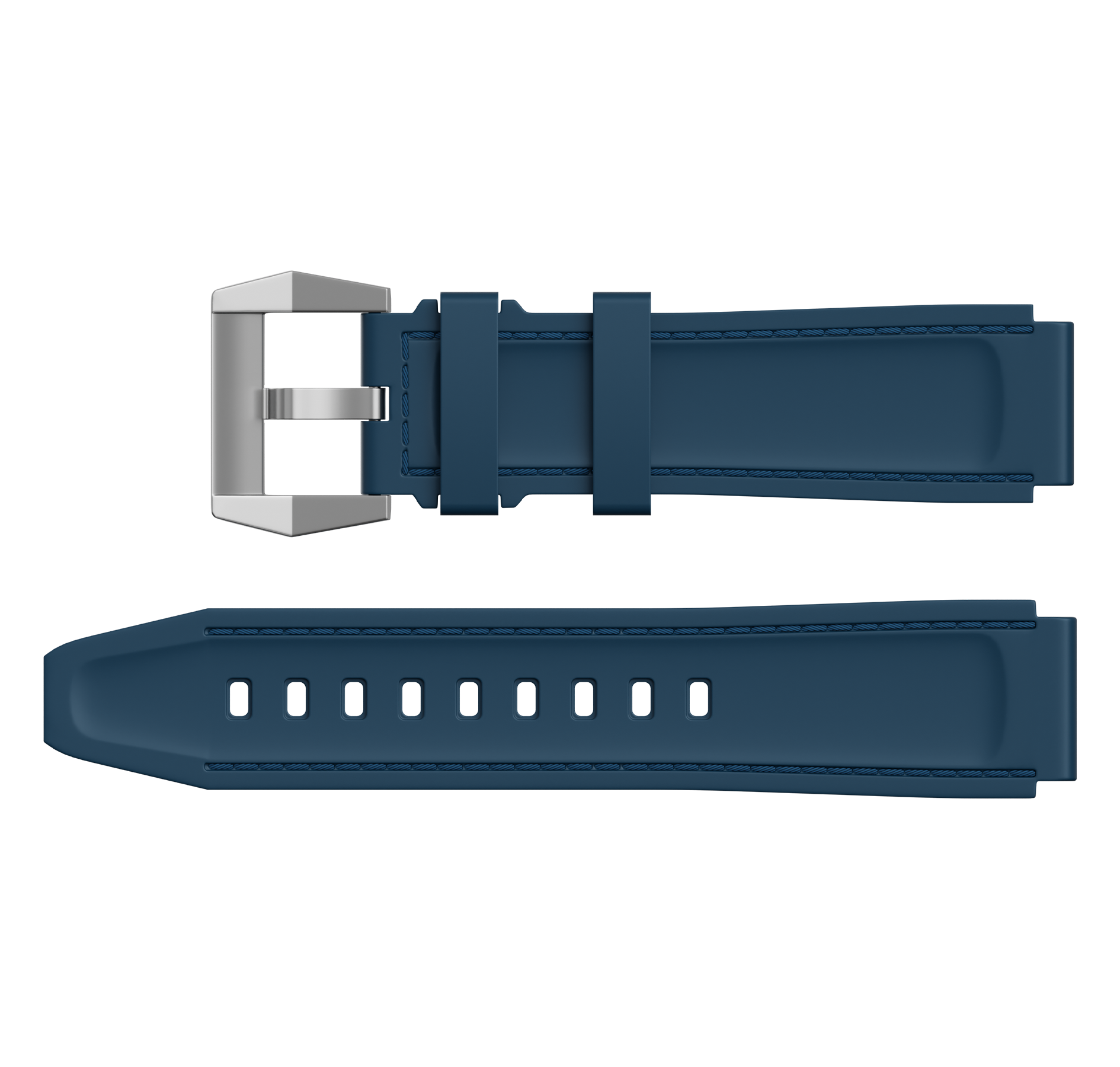 Силиконовый ремешок HYRON, 24 мм, синий