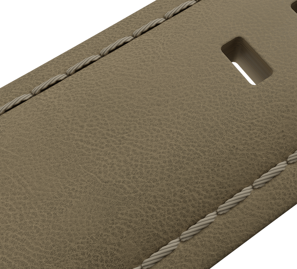 Cuero nobuck beige, sistema de cambio rápido, hebilla