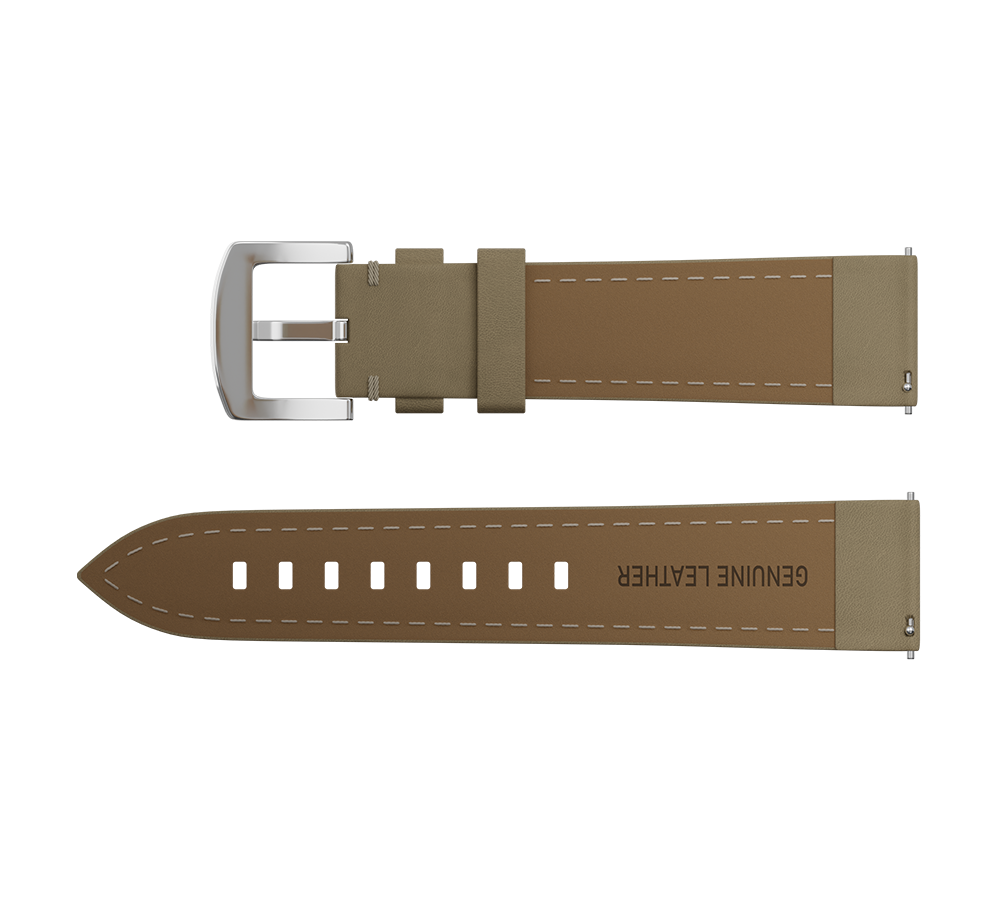 Cuero nobuck beige, sistema de cambio rápido, hebilla
