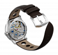 Genuine leather, dark brown, buckle clasp (1)