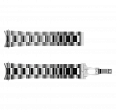 Pearl Bracelet 18 mm stainless steel, large links, "steel" color (1)