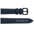 Blue nubuck genuine leather strap, quick-change system, military buckle (1)