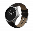 Dark brown nubuck genuine leather strap, quick-change system, military buckle (1)
