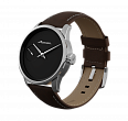 Brown nubuck genuine leather strap, quick-change system, military buckle (1)