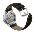 Dark brown nubuck genuine leather strap, quick-change system, military buckle (1)