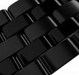 Black stainless steel bracelet with end link (1)