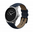 Blue nubuck genuine leather strap, quick-change system, military buckle (1)