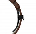 Genuine leather, black coloured butterfly clasp (1)