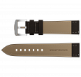 Dark brown nubuck genuine leather strap, quick-change system, military buckle (1)
