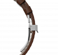 Genuine leather, steel coloured butterfly clasp (1)